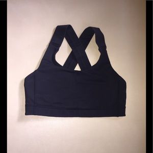 Black lulu sports bra